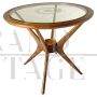Tavolino rotondo design di Paolo Buffa per Brugnoli, anni '50