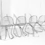 Set di 4 sedie da pranzo di Gastone Rinaldi per Rima in acciaio ed ecopelle, anni '70