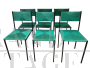 6 sedie Paludis 150 verdi di Giandomenico Belloti per Alias, prima edizione