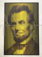 Abramo Lincoln - Serigrafia di Yvaral a colori su carta velina                            