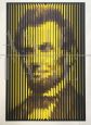 Abramo Lincoln - Serigrafia di Yvaral a colori su carta velina                            