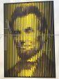 Abramo Lincoln - Serigrafia di Yvaral a colori su carta velina