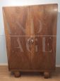Mobile con cassettiera interna in noce inizi 900 restaurata