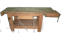 Banco da falegname tavolo da lavoro antico con doppia morsa                            