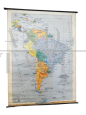 Cartina vintage dell'America meridionale IGDA Officine grafiche Novara, 1975