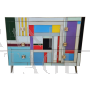 Cassettiera design stile vintage in vetro colorato                            