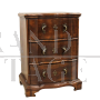 Piccolo comò cassettiera veneta antica di epoca Luigi XV in noce, Italia '700 