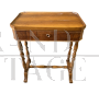 Comodino tavolino antico Luigi Filippo con cassetto                            