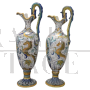 Coppia di anfore antiche in ceramica artistica di Deruta                            