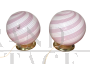 Coppia di lampade Swirl in vetro di Murano rosa                            