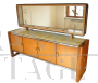 Grande credenza con specchiera di Osvaldo Borsani per La Permanente Mobili Cantù, anni '50                            