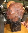 Scultura con viso di donna in terracotta firmata A. Passani                            