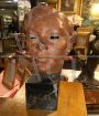 Scultura con viso di donna in terracotta firmata A. Passani                            