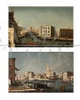 Francesco Tironi - coppia di dipinti antichi del '700 con vedute di Venezia                            