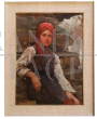 Giovanni Guarlotti, Bambina con lo scialle rosso, dipinto su tavola