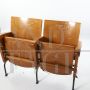  Coppia di sedie da cinema Cine Lux anni '50                           