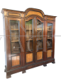 Grande libreria vetrina antica in palissandro e betulla, XIX secolo