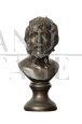 Heizler - Scultura antica in bronzo raffigurante testa del filosofo Seneca                            