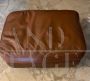 Divano Poppy Frau + 2 poltrone e pouf in pelle color cognac