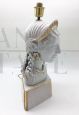 Lampada da tavolo con busto di donna in ceramica