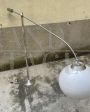 Lampada da terra vintage con snodo sferico, Italia anni '70 