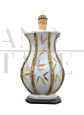 Lampada Ghinza in ceramica con motivi di bamboo, anni '70                            