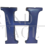 Lettera H in terracotta blu, anni '40