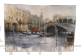 Osvaldo Sabene - dipinto Il Ponte di Rialto, tecnica mista su tela                            