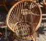 Coppia di sedie vintage a pozzetto in bamboo