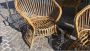 Coppia di sedie vintage a pozzetto in bamboo