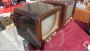 Televisore vintage Philips in bakelite marrone, anni '60