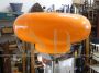 Lampada a piantana vintage anni '70 in plastica arancione
