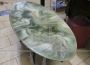 Tavolino vintage anni '50 in finto marmo verde