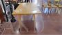 Tavolo vintage italiano anni '60 con piede laccato