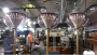 Lampada piantana vintage Lamter in ottone e plexiglass