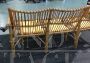 Set da salotto vintage in bamboo con divano, 4 poltrone e tavolino