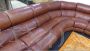 Grande divano modulare Insa anni '70 in pelle anticata