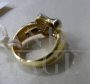 Anello anni '80 in oro con zaffiro e diamanti