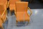 Set di 4 sedie Joc in tessuto arancione, design svedese anni '60