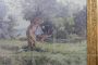 Gustave Maincent - dipinto paesaggio di campagna, Francia '800                            