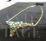 Collana anni '40 in oro con turchese naturale                            