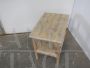 Sgabello o tavolino vintage rustico in abete anni '60