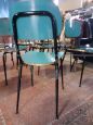 Set di 8 sedie vintage anni '60 in formica e ottone
