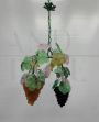 Lampadario Cesare Toso con grappoli d'uva in vetro di Murano                            