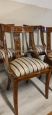 Set di 4 sedie a gondola antiche intarsiate
