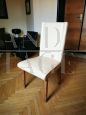 6 sedie + 1 poltroncina Art Déco in pelle, anni '30