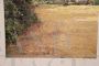 N. Chianese - Dipinto con paesaggio di campagna, olio su cartone primi '900