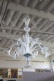 Elegante lampadario in vetro di Murano a sette luci, anni '80
