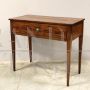 Scrittoio tavolino console antica di epoca Luigi XVI in noce intarsiato, Italia '700