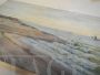 Deschamps - dipinto con oceano e spiaggia di Caienna